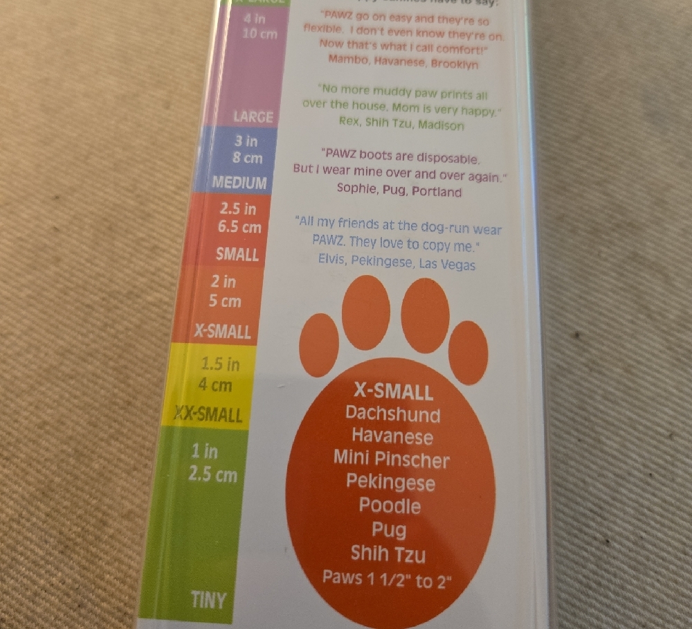 PAWZ Dog Boots in Bright Orange - Picture 2 of 4